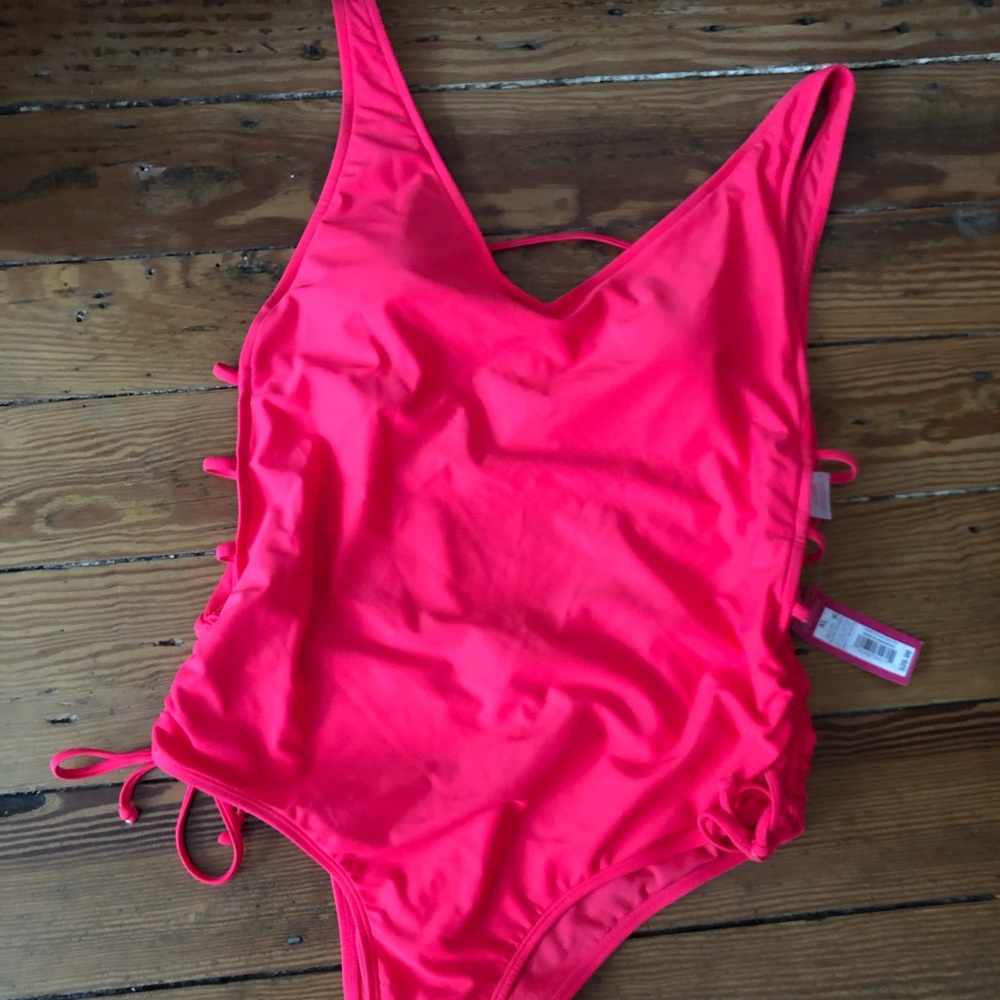 NWT Xhilaration Neon Pink One Piece XL